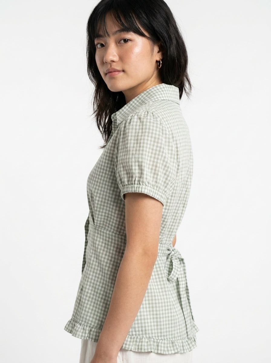 AVENU. The Gingham Corset Blouse