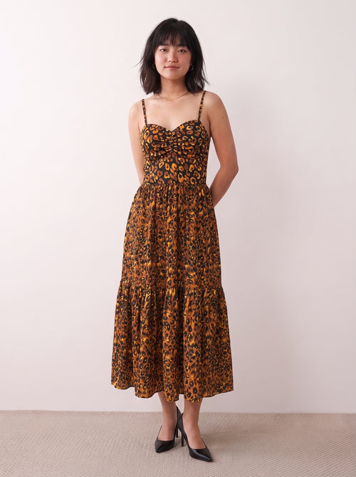 AVENU. LEOPARD-MAXI DRESS