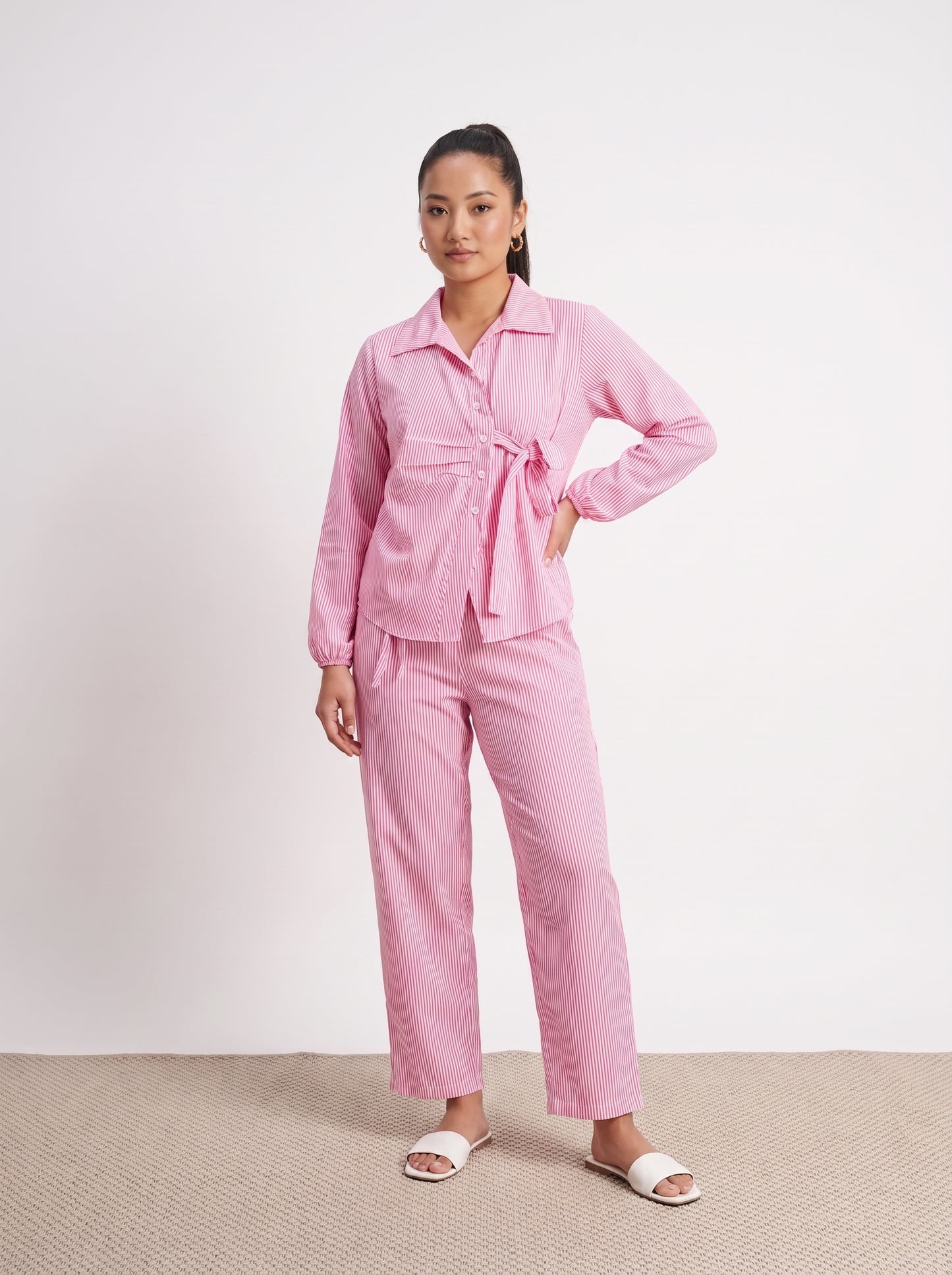 AVENU. PINK STRIPE-SET