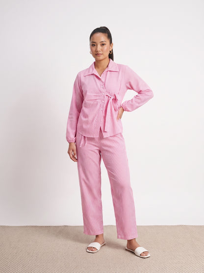 AVENU. PINK STRIPE-SET