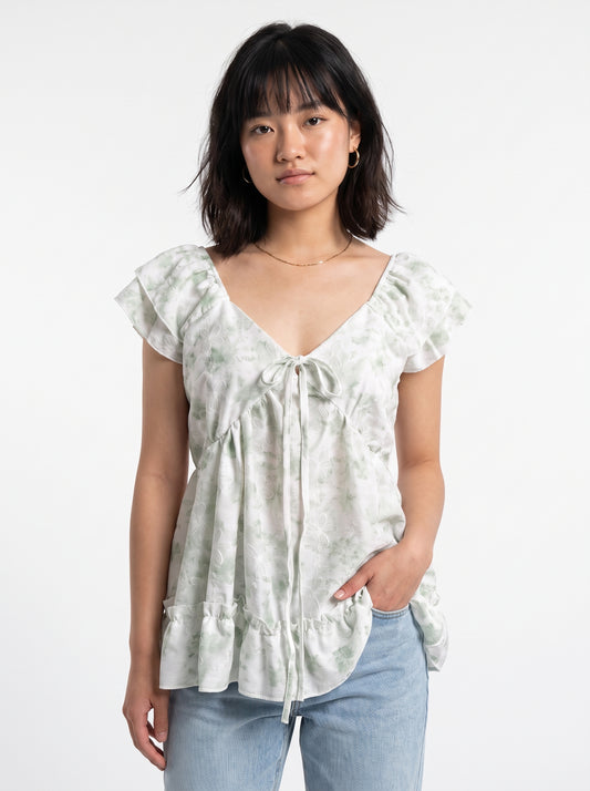 The Sage Flutter Top