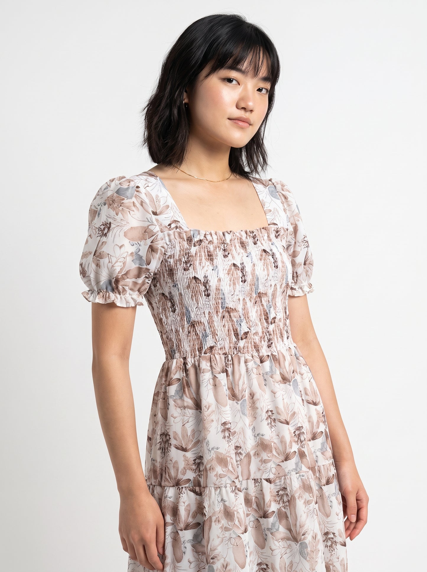 AVENU. SMOCKED-DRESS