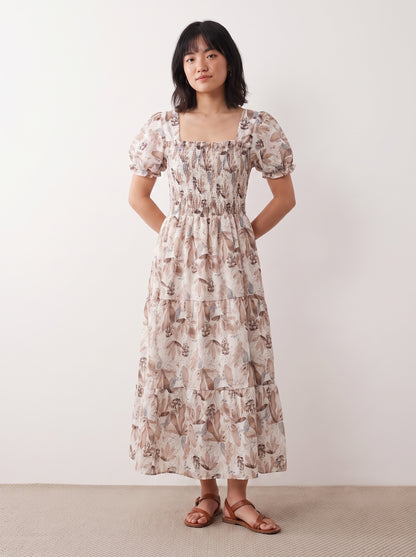 AVENU. SMOCKED-DRESS