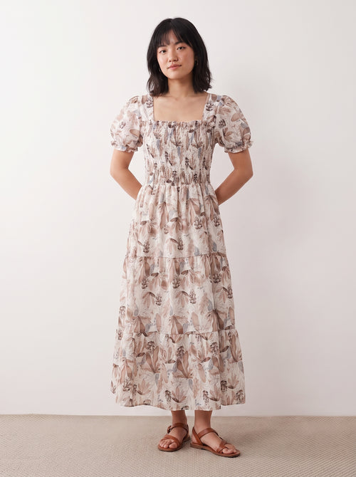 AVENU. SMOCKED-DRESS