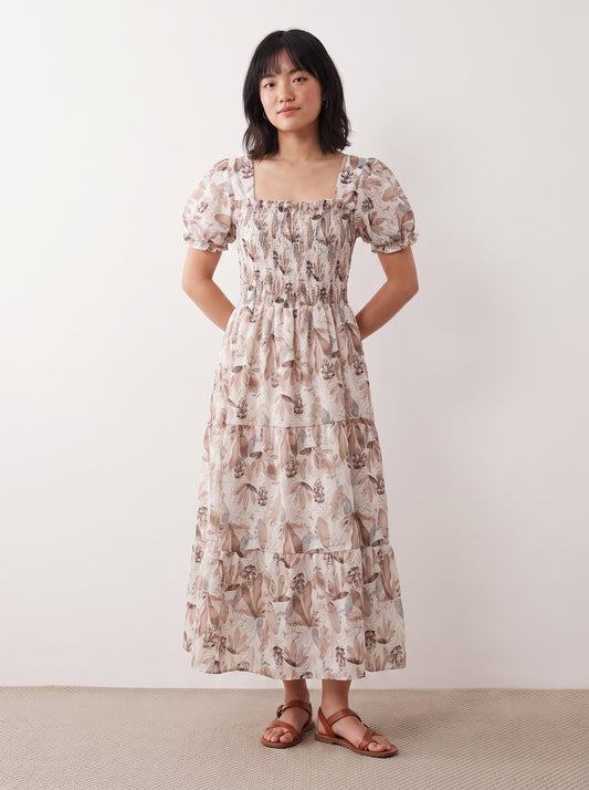 AVENU. SMOCKED-DRESS