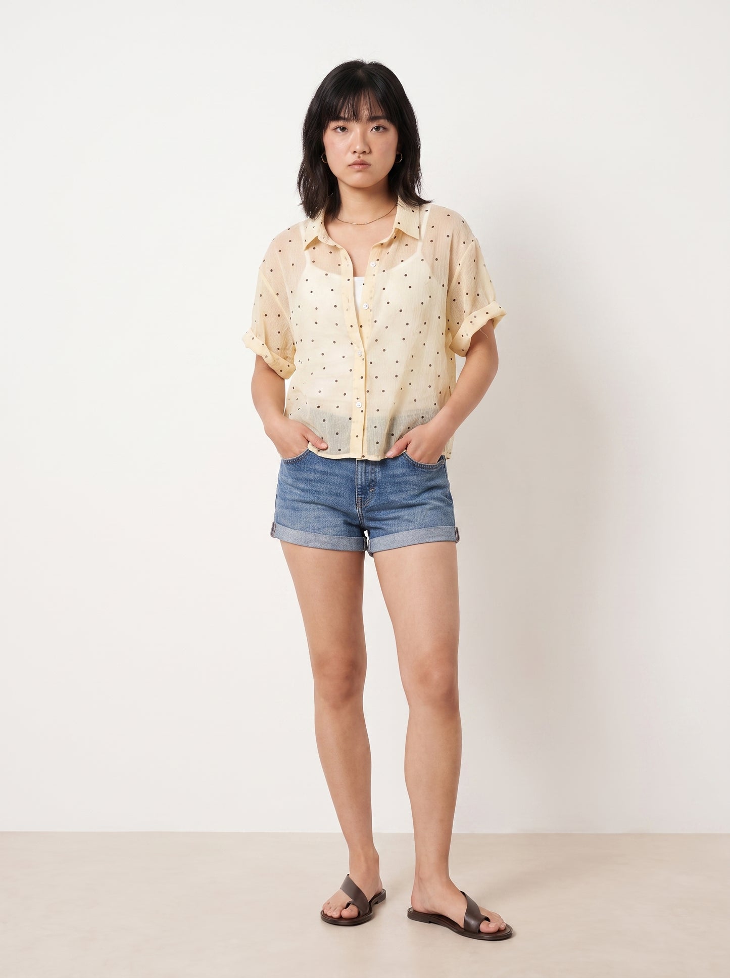 AVENU. CAMI-SHIRT - Half with Cami Top