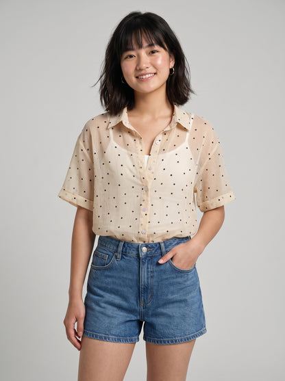 AVENU. CAMI-SHIRT - Half with Cami Top