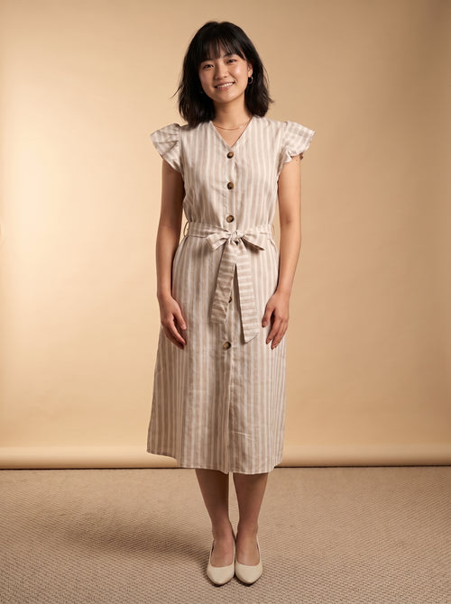 AVENU. STRIP-MIDI Dress