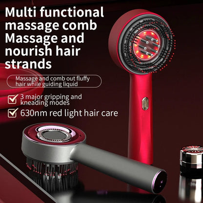 Electric Vibration Scalp Massager with Oil Applicator