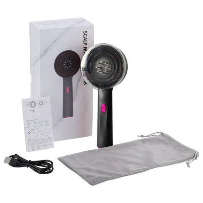 Electric Vibration Scalp Massager with Oil Applicator