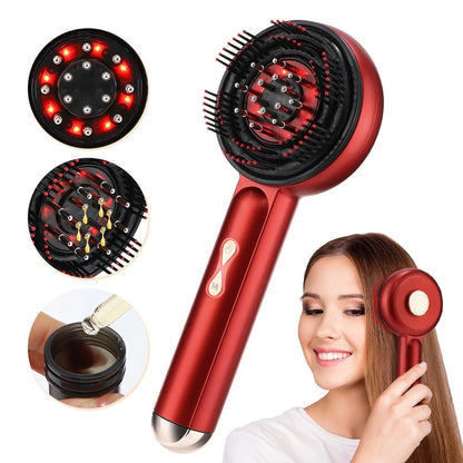 Electric Vibration Scalp Massager with Oil Applicator